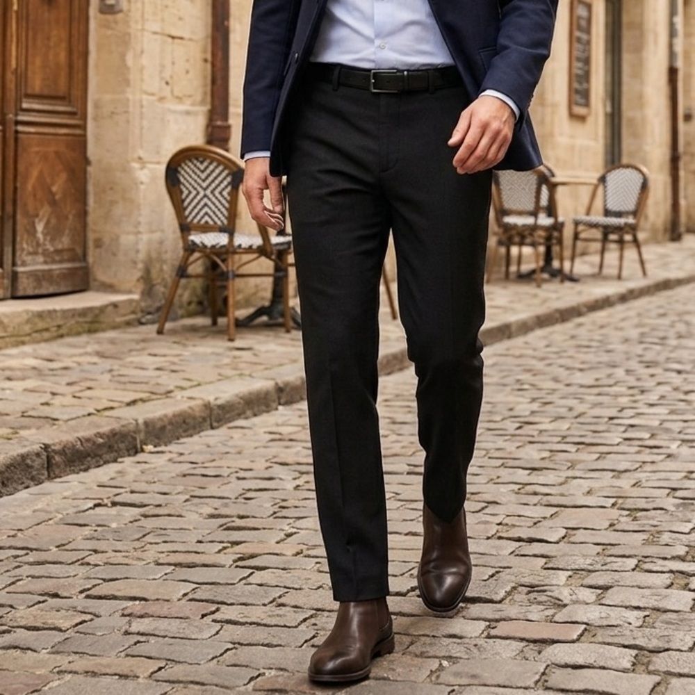 Take 50% OFF- Oobe Men's Black Dress Pants - Classic Tailored, Size-34/30